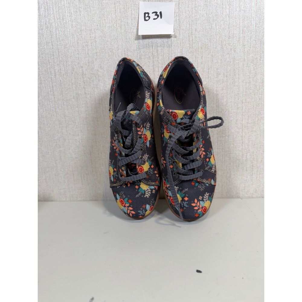Women's Chaco Blue Ionia Floral Canvas Lace up Shoes size 7.5 - Picture 5 of 13